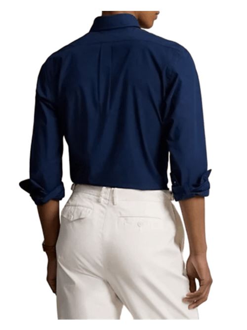 Camicia da uomo in popelin stretch, colore newport navy POLO RALPH LAUREN | 710928255001